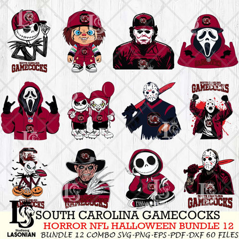 South Carolina Gamecocks Halloween Bundle 12 SVG Svg Eps Dxf Png File, NCAA bundle svg, Digital Download, Instant Download