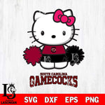 South Carolina Gamecocks Hello Kitty Cheerleader 2 Svg Eps Dxf Png File, Digital Download, Instant Download