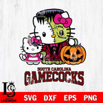 South Carolina Gamecocks Hello Kitty Horror 10 Svg Eps Dxf Png File, Digital Download