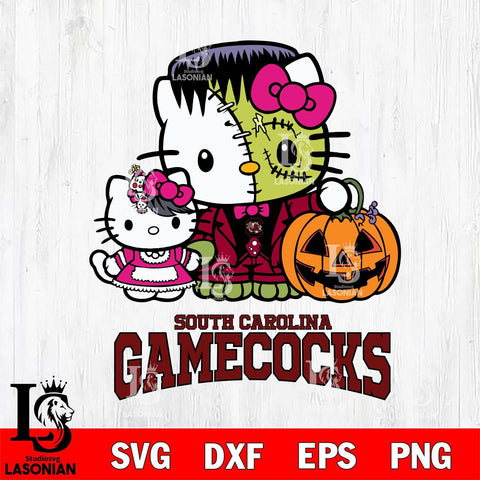 South Carolina Gamecocks Hello Kitty Horror 10 Svg Eps Dxf Png File, Digital Download