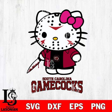 South Carolina Gamecocks Hello Kitty Horror 3 Svg Eps Dxf Png File, Digital Download