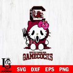 South Carolina Gamecocks Hello Kitty Horror 4 Svg Eps Dxf Png File, Digital Download