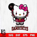 South Carolina Gamecocks Hello Kitty Horror 7 Svg Eps Dxf Png File, Digital Download
