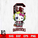 South Carolina Gamecocks Hello Kitty Horror 8 Svg Eps Dxf Png File, Digital Download