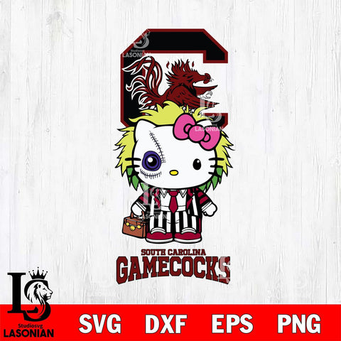 South Carolina Gamecocks Hello Kitty Horror 8 Svg Eps Dxf Png File, Digital Download
