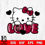 South Carolina Gamecocks Hello Kitty Love Svg Eps Dxf Png File, Digital Download, Instant Download