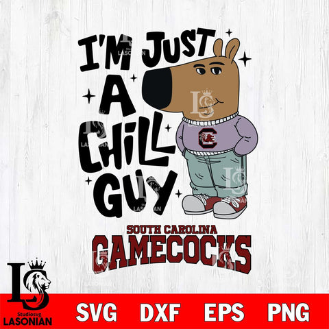 South Carolina Gamecocks I'm Just A Chill Guy Svg Eps Dxf Png File,NCAA Svg Files,Chill Guy svg ,Digital Download ,Instant Download, Cricut File