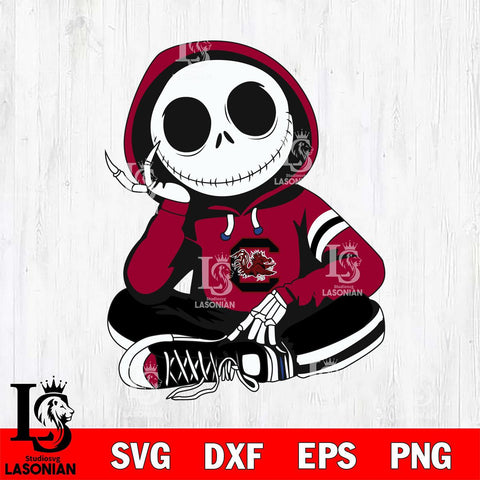 South Carolina Gamecocks Jack Skellington halloween Svg Eps Dxf Png File, NCAA svg, Digital Download, Instant Download