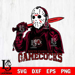 South Carolina Gamecocks Jason Voorhees Horror 12 Svg Eps Dxf Png File, NCAA svg, Digital Download, Instant Download