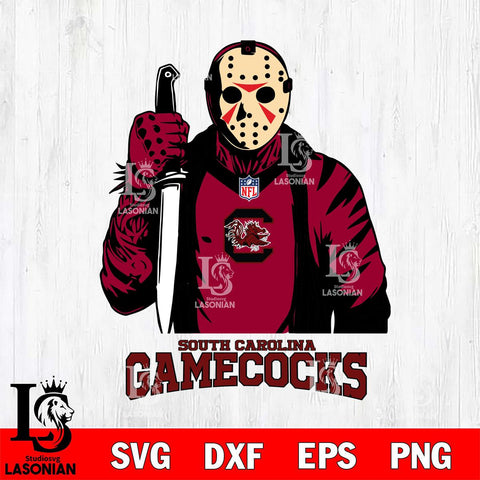 South Carolina Gamecocks Jason Voorhees Horror 3 Svg Eps Dxf Png File, NCAA svg, Digital Download, Instant Download