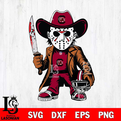 South Carolina Gamecocks Jason Voorhees Horror Svg Eps Dxf Png File, NCAA svg, Digital Download, Instant Download