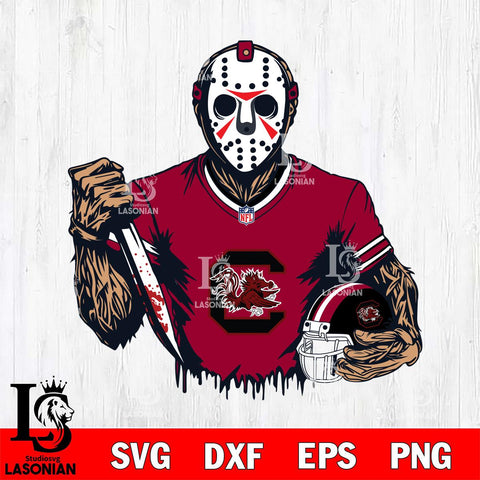 South Carolina Gamecocks Jason Voorhees Horror 5 Svg Eps Dxf Png File, NCAA svg, Digital Download, Instant Download