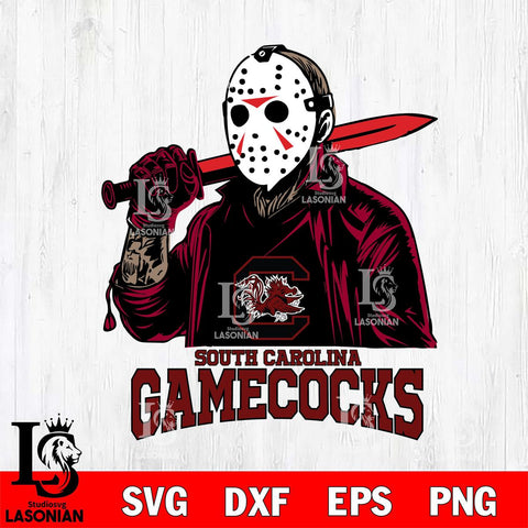 South Carolina Gamecocks Jason Voorhees Horror Halloween Svg Eps Dxf Png File, NCAA svg, Digital Download, Instant Download