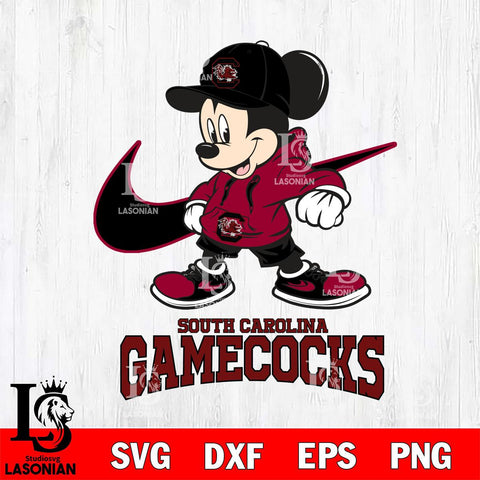 South Carolina Gamecocks Mickey Mouse NIKE, Svg Eps Dxf Png File, Digital Download