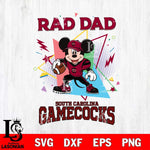 South Carolina Gamecocks Mickey Mouse Sport Rad Dad SVG DXF EPS PNG FILE, NCAA File Cut,Digital Download,Instant Download