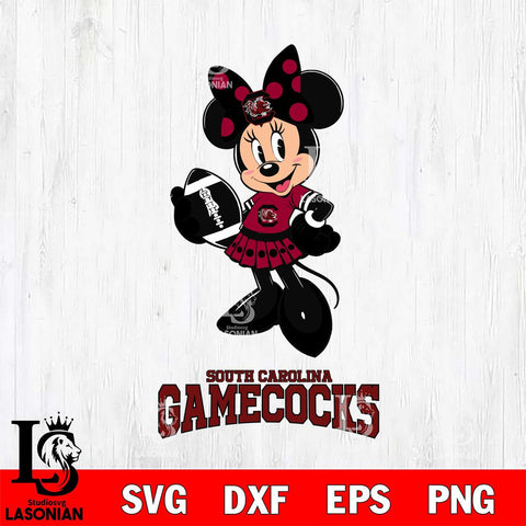 South Carolina Gamecocks Minnie Mouse, Svg Eps Dxf Png File, Digital Download