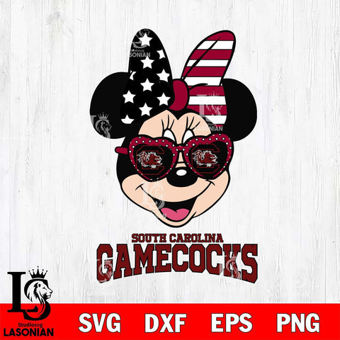 South Carolina Gamecocks Minnie Mouse Love 2, Svg Eps Dxf Png File, Digital Download