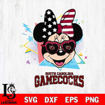 South Carolina Gamecocks Minnie Mouse Love Sport SVG DXF EPS PNG FILE, NCAA File Cut,Digital Download,Instant Download