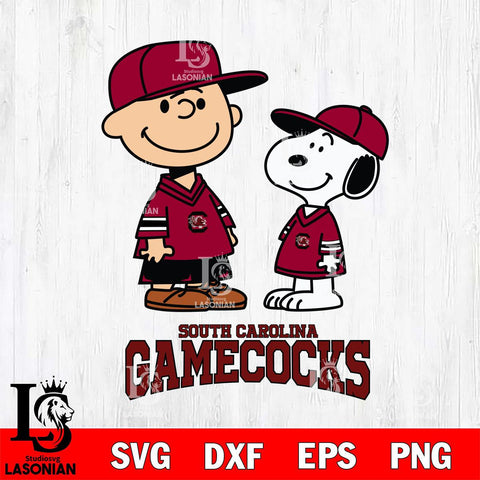 South Carolina Gamecocks Peanuts Snoopy Football SVG DXF EPS PNG FILE,Snoopy File Cut, NCAA Digital Download,Instant Download,Christmas Silhouette