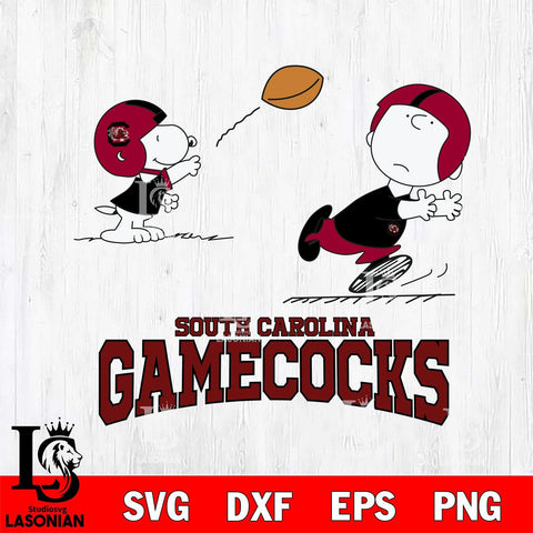 South Carolina Gamecocks Peanuts play football SVG DXF EPS PNG FILE,Snoopy File Cut, NCAA Digital Download,Instant Download,Christmas Silhouette