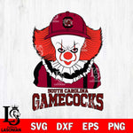 South Carolina Gamecocks Pennywise Horror Sport 10 Svg Eps Dxf Png File, Digital Download