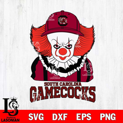 South Carolina Gamecocks Pennywise Horror Sport 10 Svg Eps Dxf Png File, Digital Download