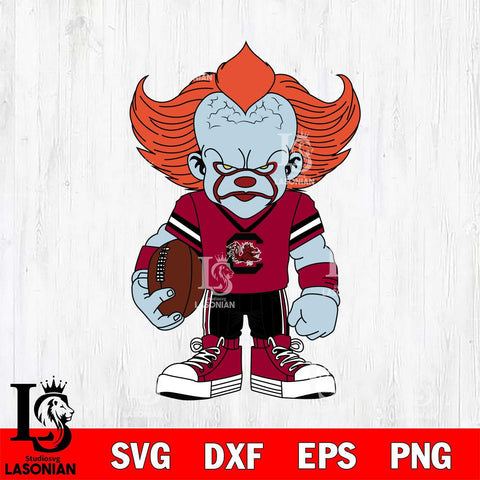 South Carolina Gamecocks Pennywise Horror Sport 11 Svg Eps Dxf Png File, Digital Download