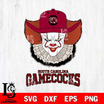 South Carolina Gamecocks Pennywise Horror Sport 12 Svg Eps Dxf Png File, Digital Download