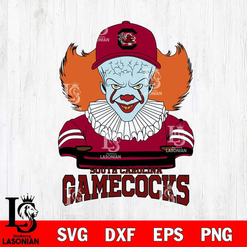 South Carolina Gamecocks Pennywise Horror Sport 2 Svg Eps Dxf Png File, Digital Download