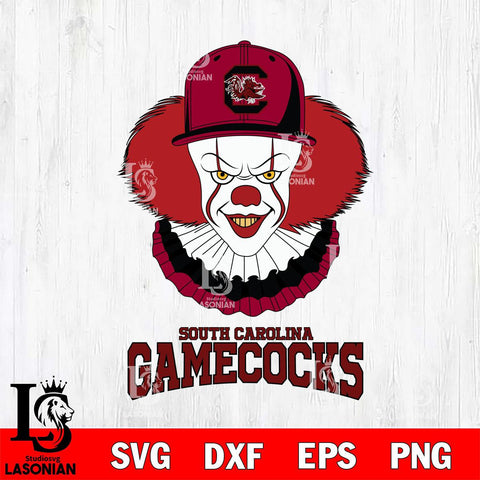 South Carolina Gamecocks Pennywise Horror Sport 4 Svg Eps Dxf Png File, Digital Download