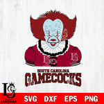 South Carolina Gamecocks Pennywise Horror Sport 5 Svg Eps Dxf Png File, Digital Download