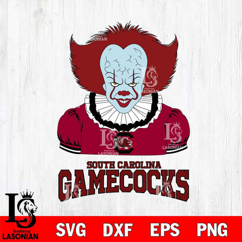 South Carolina Gamecocks Pennywise Horror Sport 5 Svg Eps Dxf Png File, Digital Download