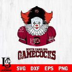 South Carolina Gamecocks Pennywise Horror Sport 7 Svg Eps Dxf Png File, Digital Download