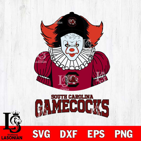 South Carolina Gamecocks Pennywise Horror Sport 7 Svg Eps Dxf Png File, Digital Download