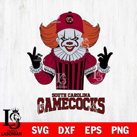 South Carolina Gamecocks Pennywise Horror Sport 8 Svg Eps Dxf Png File, Digital Download