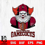 South Carolina Gamecocks Pennywise Horror Sport 9 Svg Eps Dxf Png File, Digital Download