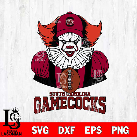 South Carolina Gamecocks Pennywise Horror Sport 9 Svg Eps Dxf Png File, Digital Download