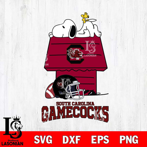 South Carolina Gamecocks Snoopy Chill Football SVG DXF EPS PNG FILE,Snoopy File Cut, NCAA Digital Download,Instant Download,Christmas Silhouette