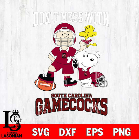 South Carolina Gamecocks Snoopy Dont mess with SVG DXF EPS PNG FILE,Snoopy File Cut, NCAA Digital Download,Instant Download,Christmas Silhouette