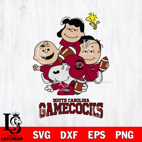 South Carolina Gamecocks Snoopy Sport 4 Svg Eps Dxf Png File, Digital Download