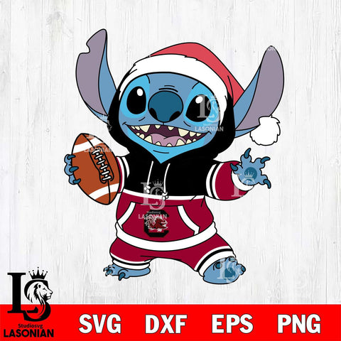 South Carolina Gamecocks Stitch Football Christmas File Cut, NCAA SVG DXF EPS PNG FILE, Digital Download , Criucut , Silhouette