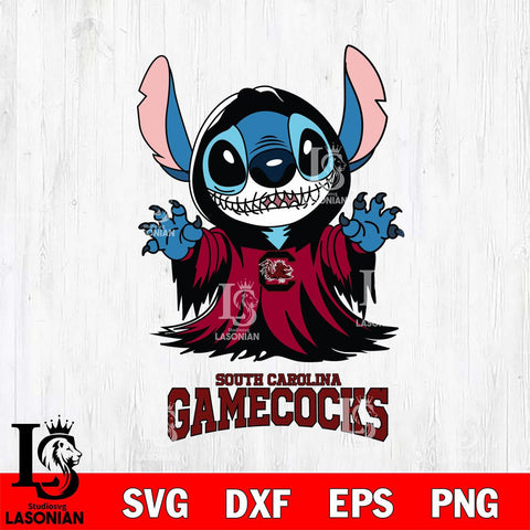 South Carolina Gamecocks Stitch Ghost Svg Eps Dxf Png File, NCAA svg, Digital Download, Instant Download
