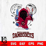 South Carolina Gamecocks Stitch Ghost Face Halloween 2 Svg Eps Dxf Png File, Digital Download, Instant Download