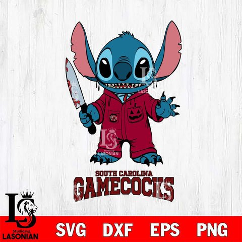 South Carolina Gamecocks Stitch Horror 2 Svg Eps Dxf Png File, NCAA svg, Digital Download, Instant Download