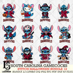 South Carolina Gamecocks Stitch Horror Bundle 12 SVG Svg Eps Dxf Png File, NCAA svg, Digital Download, Instant Download