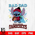 South Carolina Gamecocks Stitch Rad Dad SVG DXF EPS PNG FILE, NCAA File Cut,Digital Download,Instant Download