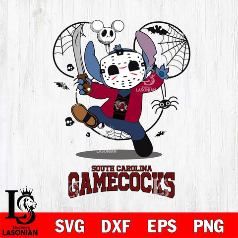 South Carolina Gamecocks Stitch jason voorhees Halloween Svg Eps Dxf Png File, Digital Download, Instant Download