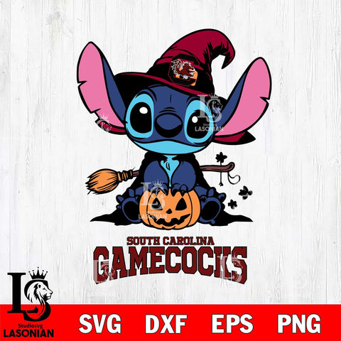 South Carolina Gamecocks Stitch witch Svg Eps Dxf Png File, NCAA svg, Digital Download, Instant Download