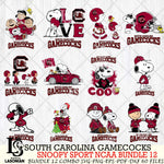 South Carolina Gamecocks  Snoopy NCAA Bundle 12 SVG Svg Eps Dxf Png File, Digital Download