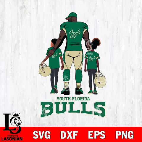South Florida Bulls 3 Father and son Rugby SVG DXF EPS PNG FILE,NCAA SVG, Father day Digital Download,Instant Download, Silhouette